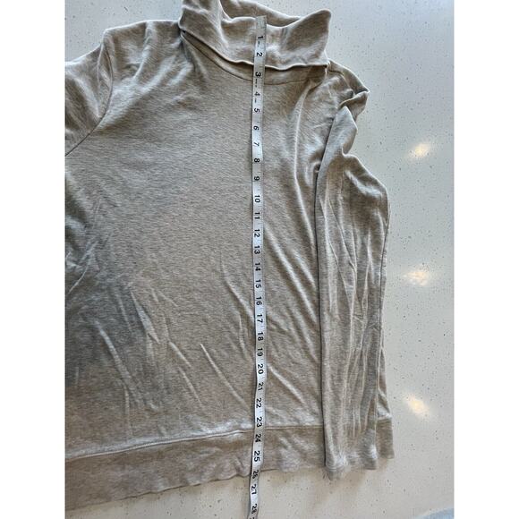 J. Jill Relaxed Beige Soft Pima Cotton Blend Turtleneck Size Small - Picture 9 of 10